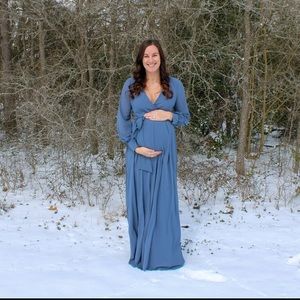 Baltic Born Lydia Slate Blue Maxi Dress worn once!